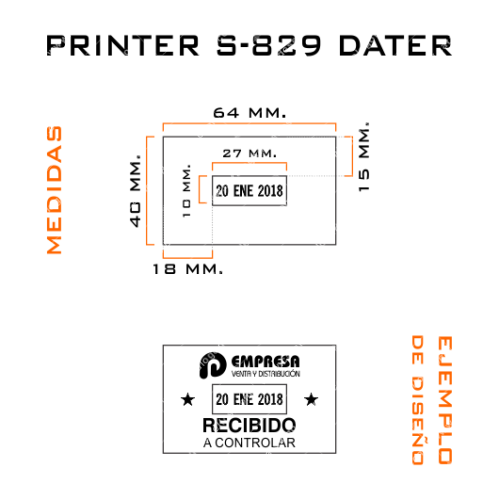 Shiny S-8290D Self-inking Date Stamps