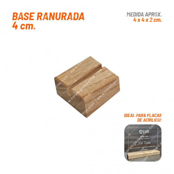 Base 4cm con Ranura de 5mm