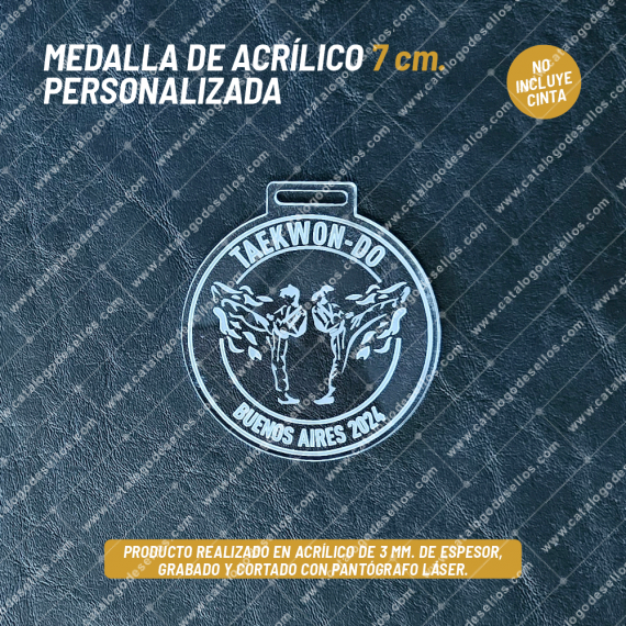 Medalla 7cm Acrilico Personalizada