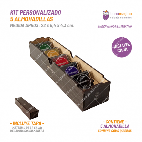 Kit Caja 5 Almohadillas Personalizado