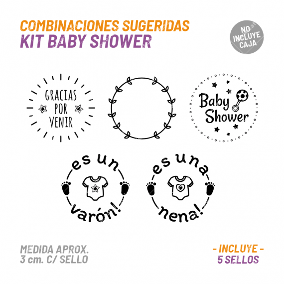 Kit 5 Sellos Baby BuhoMagico