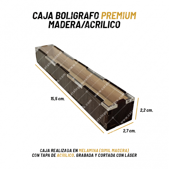 Caja Boligrafo Premium Madera/Acrilico